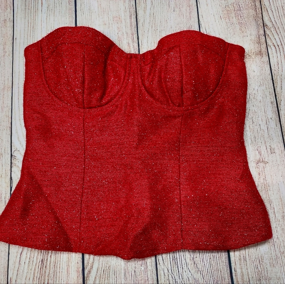 Sparkle Red Corset Bustier